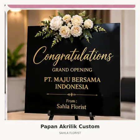 Papan Bunga Akrilik Melawi